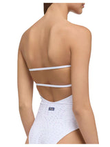 MC2 Saint Barth costume intero in Sangallo di cotone bianco Kayla