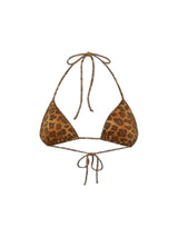 MC2 aint Barth Leah top triangolo in lurex con stampa animalier