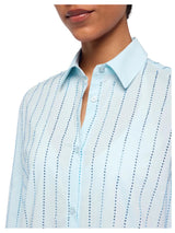 MC2 Saint Barth camicia classica in popeline di cotone Meredith con decorazione rigata in strass