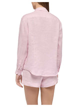 MC2 Saint Barth camicia classica in lino Meredith rosa