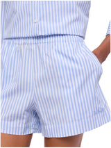 MC2 Saint Barth Meave shorts pull up in popeline di cotone con stampa a righe