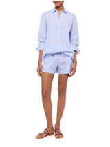 MC2 Saint Barth Meave shorts pull up in popeline di cotone con stampa a righe