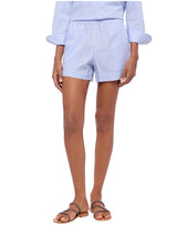 MC2 Saint Barth Meave shorts pull up in popeline di cotone con stampa a righe
