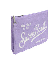 MC2 Saint Barth pochette Parisienne in spugna in rilievo lilla