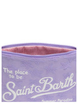 MC2 Saint Barth pochette Parisienne in spugna in rilievo lilla