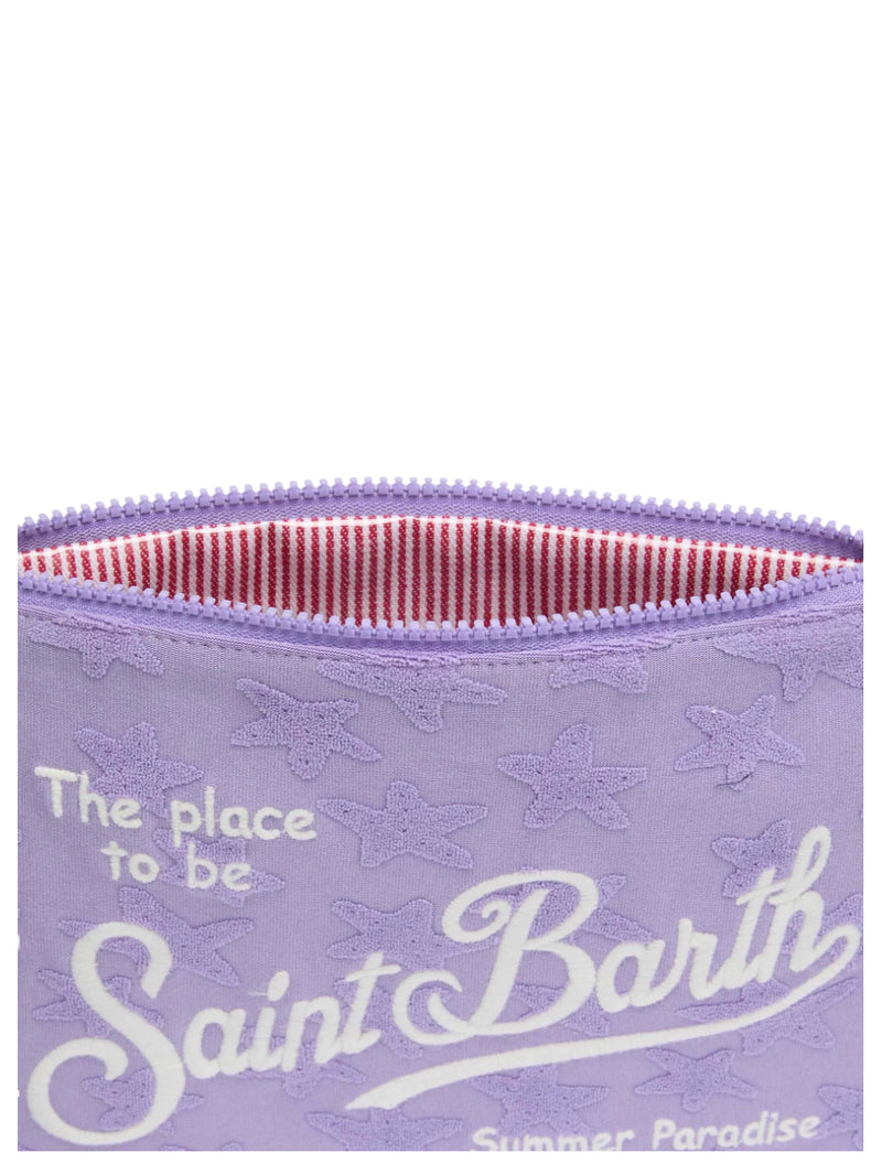 MC2 Saint Barth pochette Parisienne in spugna in rilievo lilla