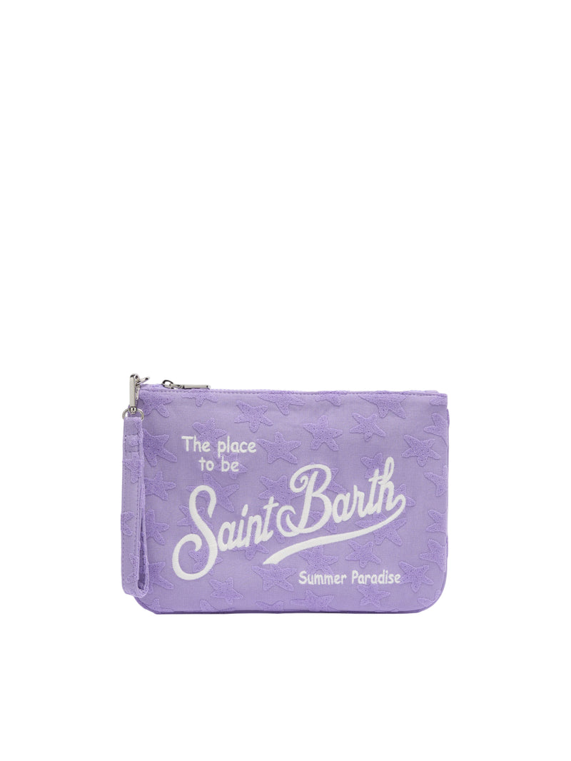 MC2 Saint Barth pochette Parisienne in spugna in rilievo lilla