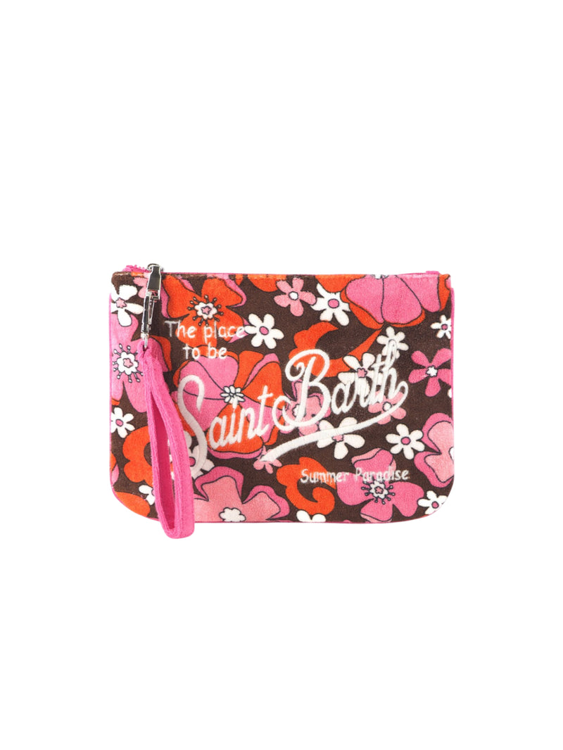 MC2 Saint Barth pochette Parisienne in spugna retro flowers