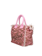 MC2 Saint Barth borsa Vanity in tela di cotone zebrata rosa
