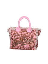MC2 Saint Barth borsa Vanity in tela di cotone zebrata rosa