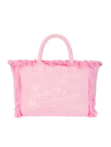 MC2 Saint Barth borsa a spalla Vanity in spugna rosa con logo impresso