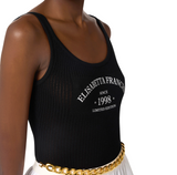 Body in maglia con logo stampato