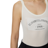 Body in maglia con logo stampato