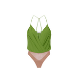 Body in georgette di viscosa