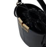 Borsa a secchiello con dettaglio logo