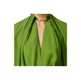 Blusa in georgette di viscosa con dettaglio gioiello
