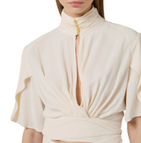 Blusa in georgette di viscosa