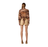 Blusa in chiffon con stampa tigre