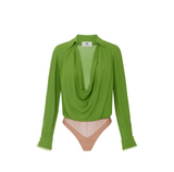Body in georgette di viscosa