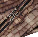 Foulard in twill di seta con stampa alligatore