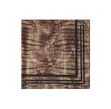 Foulard in twill di seta con stampa alligatore