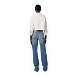 Caban in gabardina con bottoni gioiello