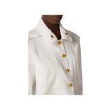 Caban in gabardina con bottoni gioiello
