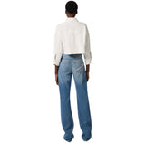 Caban in gabardina con bottoni gioiello