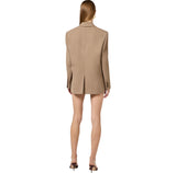 Giacca in gabardina con tasche ricamate