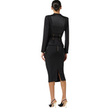 Giacca bustier in crêpe leggero e raso