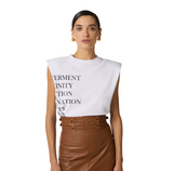 T-shirt in jersey con stampa lettering