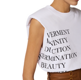 T-shirt in jersey con stampa lettering