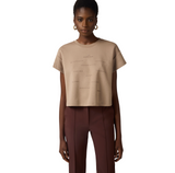 T-shirt in jersey con stampa lettering