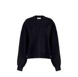 Felpa in cotone con logo embossed