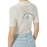 Polo in maglia con logo stampato