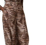 Pantaloni in jersey leggero con stampa alligatore