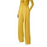 Pantaloni in crêpe leggero con logo charm