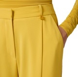 Pantaloni in crêpe leggero con logo charm