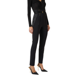 Pantaloni bustier in crêpe leggero e raso