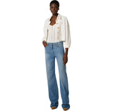 Jeans a palazzo con dettaglio logo