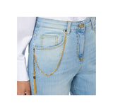 Jeans a palazzo con catena