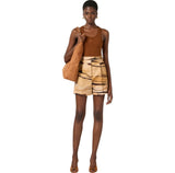 Shorts in drill con stampa tigre
