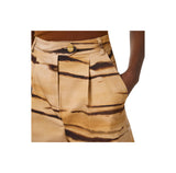 Shorts in drill con stampa tigre