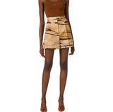 Shorts in drill con stampa tigre