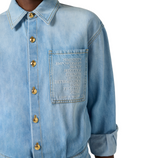 Tuta in denim con dettaglio lettering