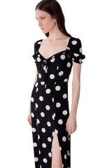 Nikita - Abito Midi A Mezza Manica Con Volant Sullo Scollo In Crepe