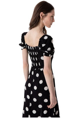 Nikita - Abito Midi A Mezza Manica Con Volant Sullo Scollo In Crepe