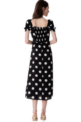 Nikita - Abito Midi A Mezza Manica Con Volant Sullo Scollo In Crepe