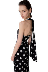 Paula - Abito Midi Con Scollo Squadrato E Spacco Laterale
