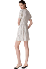 Atena - Abito Corto In Crepe Con Scollo A V E Laccetti Frontali
